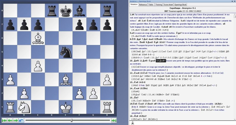Partie d'échecs commentée : Mes plus belles défaites - 01