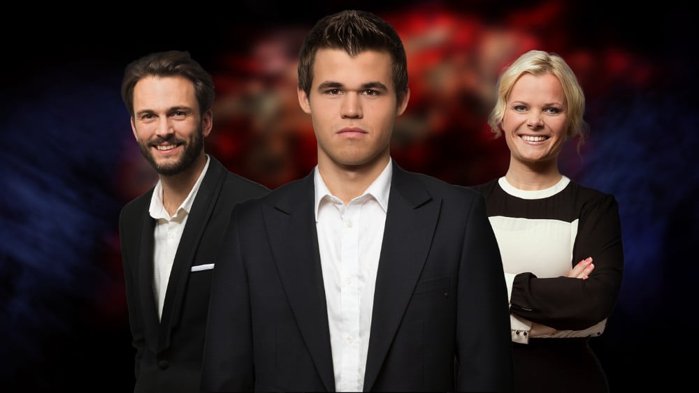 Magnus Carlsen à télévision norvégienne NRK1
