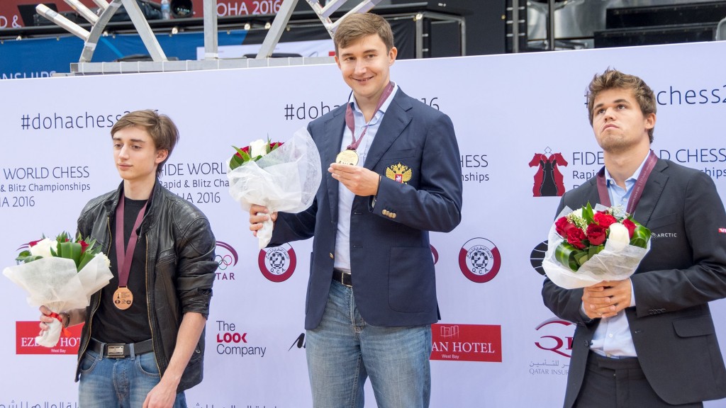 Sergey Karjakin Champion du Monde échecs Blitz 2016