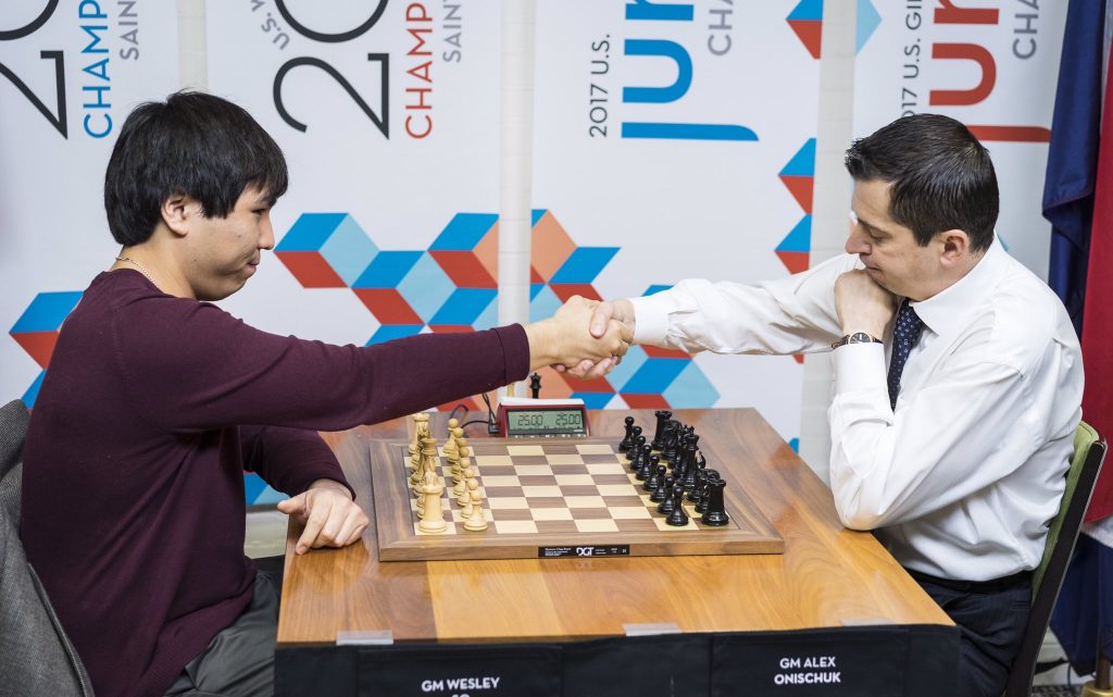 Championnat des Etats-Unis d'échecs 2017 Wesley So et Alexander Onischuk