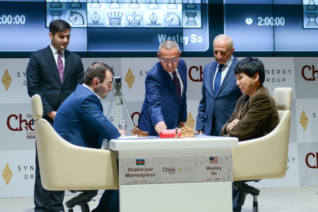 Shamkir Chess 2017 ronde 1 Wesley So contre Mamedyarov