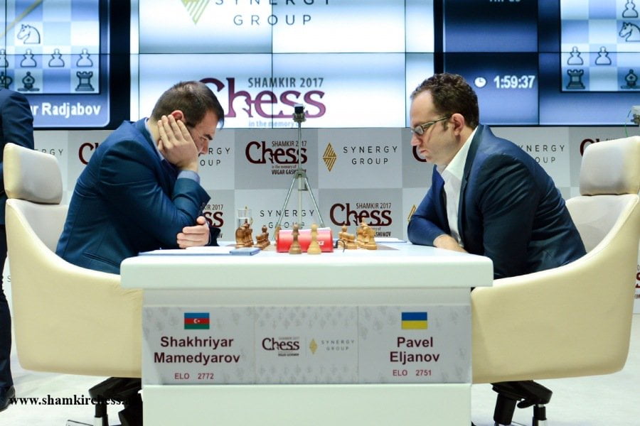 Shamkir Chess 2017 ronde 3 Eljanov et Mamedyarov