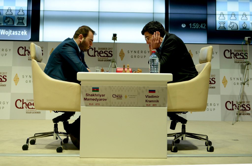 Shamkir Chess 2017 ronde 6 Vladimir Kramnik et Shakhriyar Mamedyarov