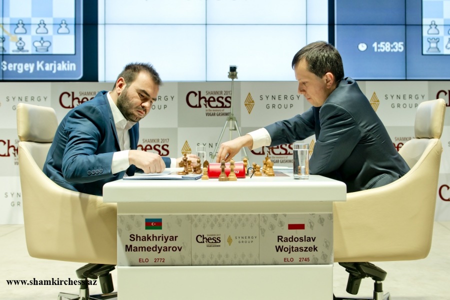 Shamkir Chess 2017 ronde 8 Wojtaszek et Mamedyarov