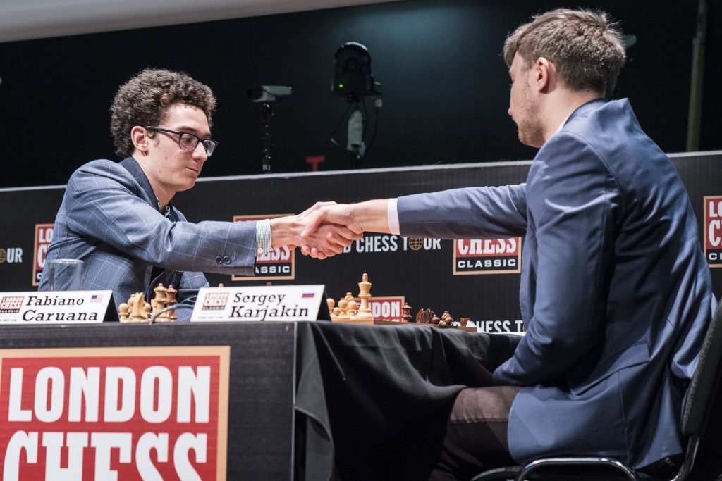 London Chess Classic 2017 ronde 4 Karjakin Caruana