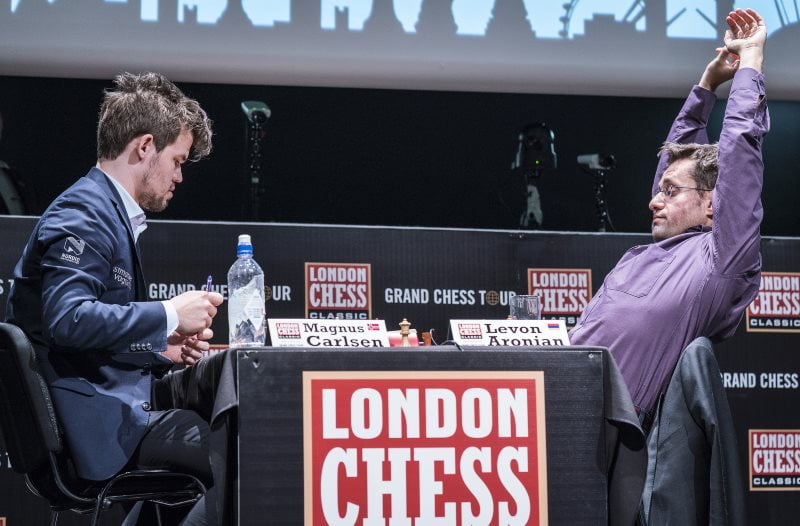 London Chess Classic 2017 ronde 9 Aronian-Carlsen