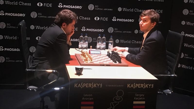 Tournoi Candidats 2018 ronde 11 Aronian-Karjakin