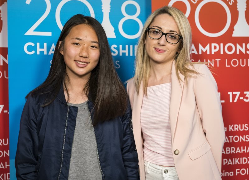 Annie Wang et Nazi Paikidze Championnat Etats-Unis 2018