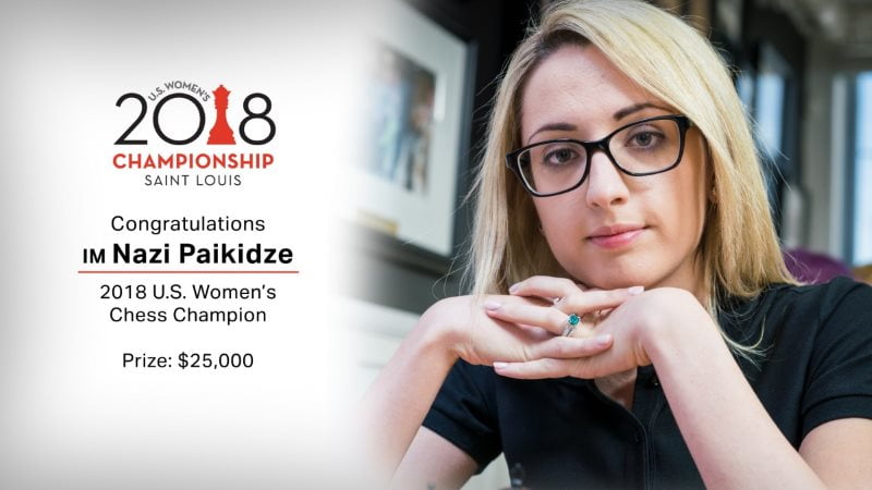 Nazi Paikidze Championne Etats-Unis 2018 échecs