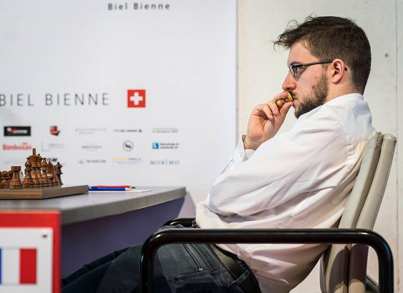 Tournoi Grands-Maîtres au Festival des échecs à Bienne 2018 ronde 6 Maxime Vachier-Lagrave