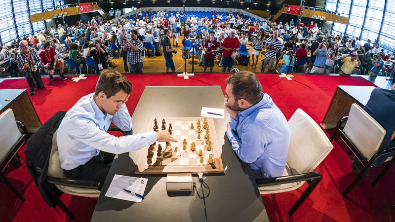 Tournoi Grands-Maîtres au Festival des échecs de Bienne 2018 ronde 9