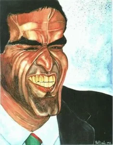 Caricature échecs Garry Kasparov sourire