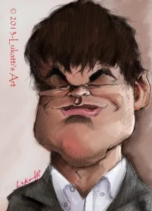 Caricature des échecs Magnus Carlsen
