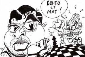 Caricatures des échecs Viswanathan Anand