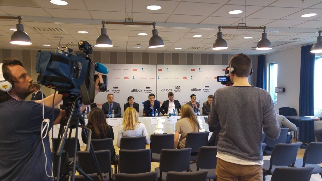Conférence de presse du Norway Chess 2016