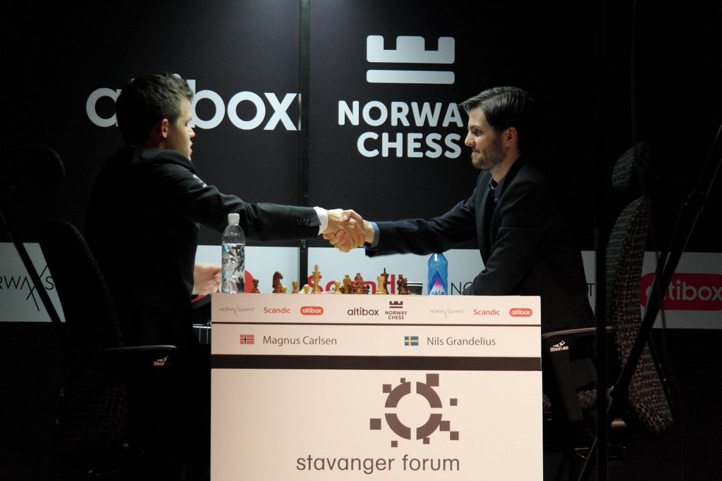 Norway Chess 2016 Ronde 3 Victoire de Magnus Carlsen contre Nils Grandelius