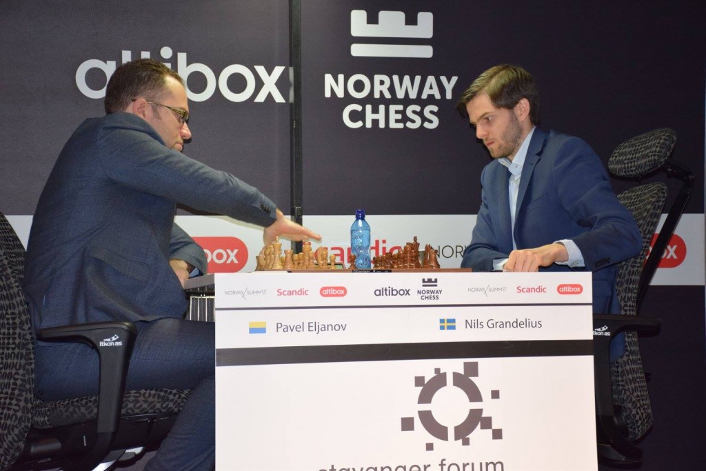 Norway Chess 2016 Ronde 6 Pavel Eljanov bat Nils Grandelius