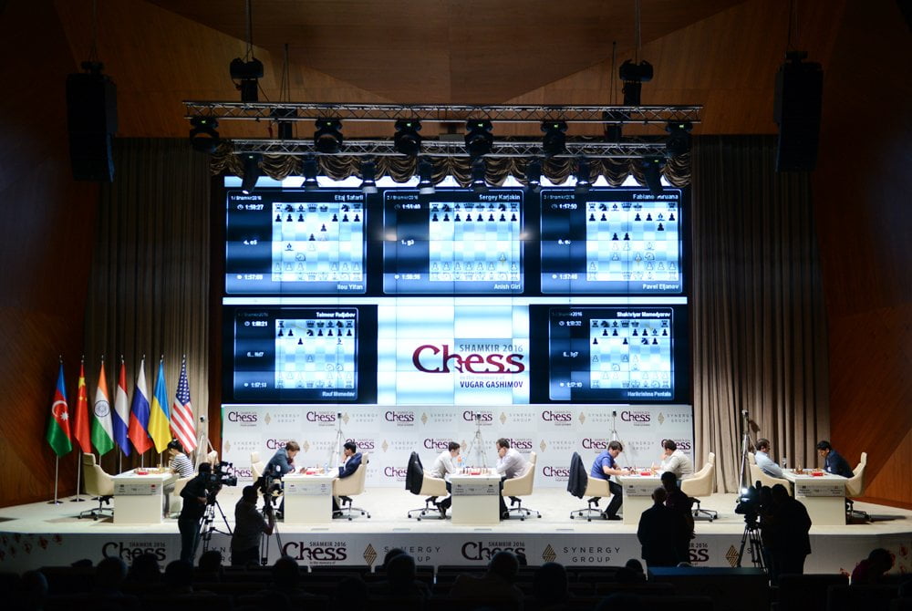 Shamkir chess 2016 Ronde 2 Vue générale