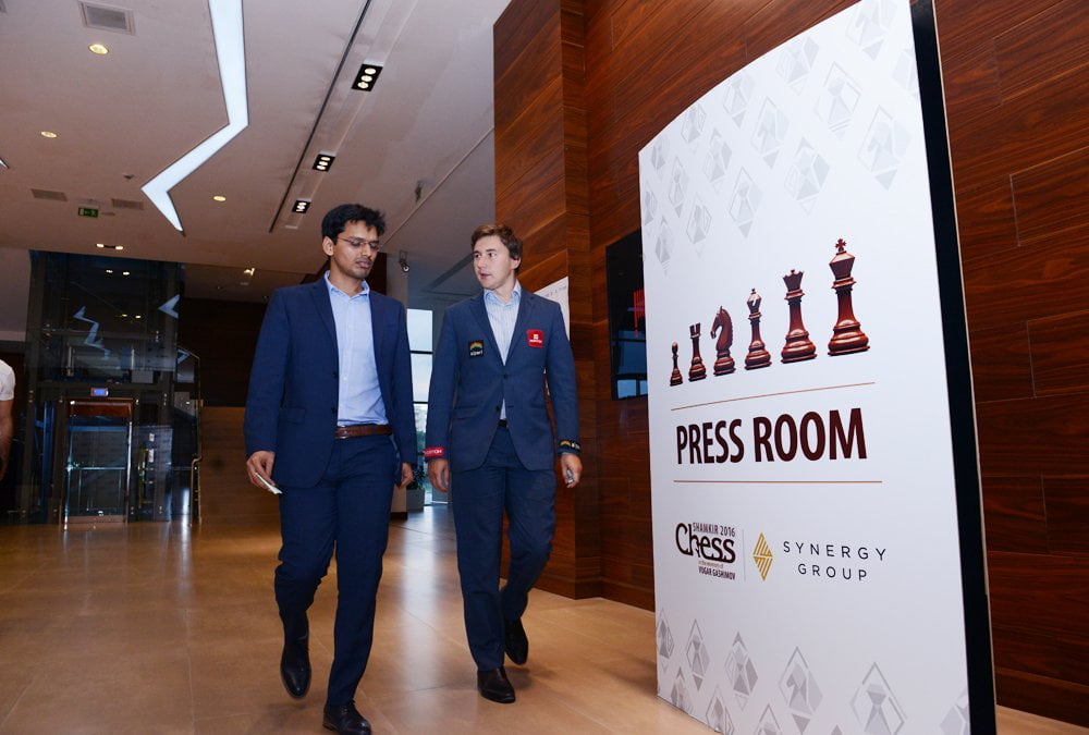 Shamkir Chess 2016 Ronde 3 Pentala Harikrishna et Sergey Karjakin