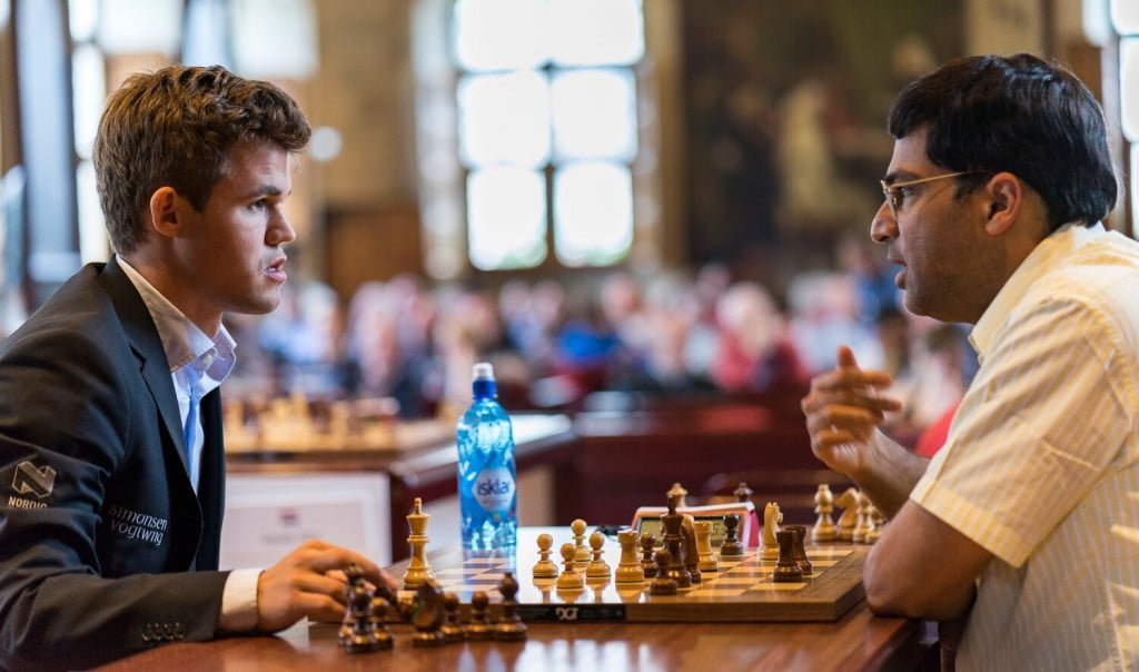 Magnus Carlsen et Viswanathan Anand Your Next Move à Louvain