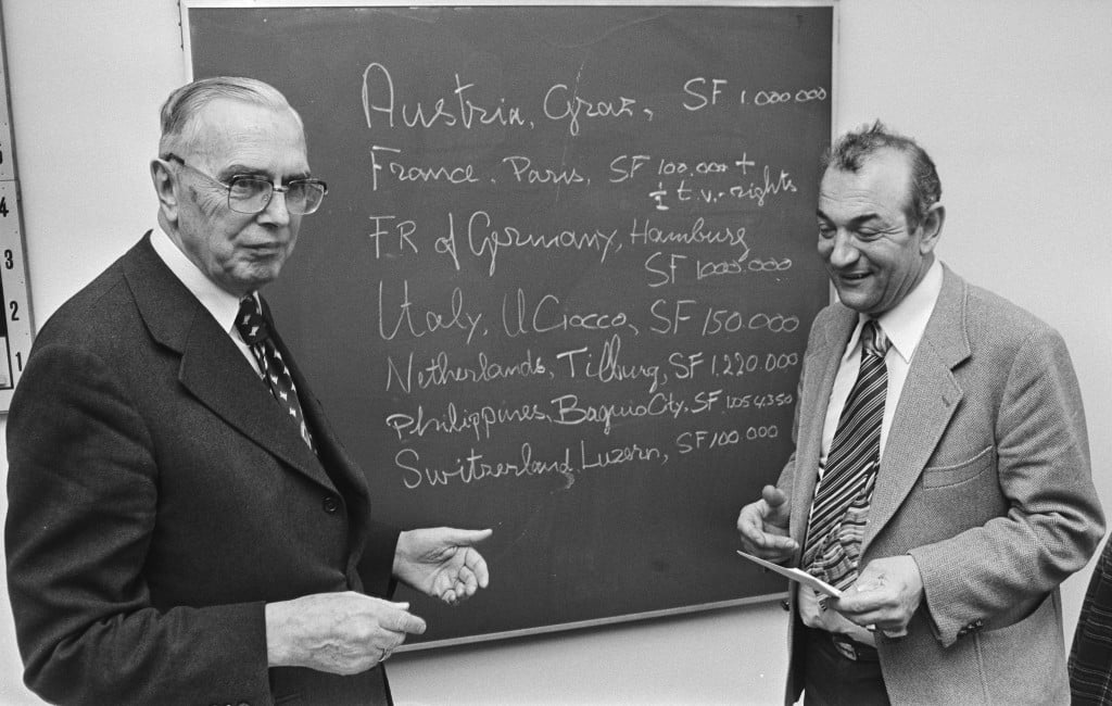 Viktor Kortchnoi et Max Euwe en 1978