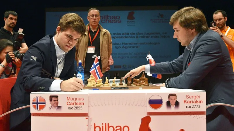 Bilbao Chess Masters 2016 Ronde 3 Magnus Carlsen contre Sergey Karjakin