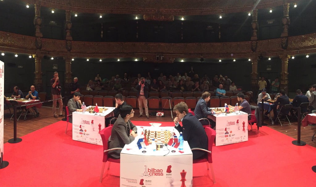 Bilbao Chess Masters 2016 Ronde 9 Vue théatre Campos Eliseos
