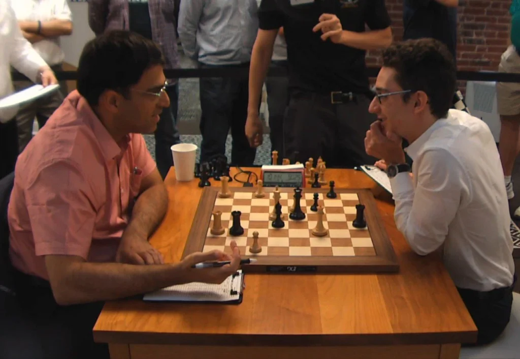 Sinquefield Cup 2016 Ronde 1 Viswanathan Anand et Fabiano Caruana