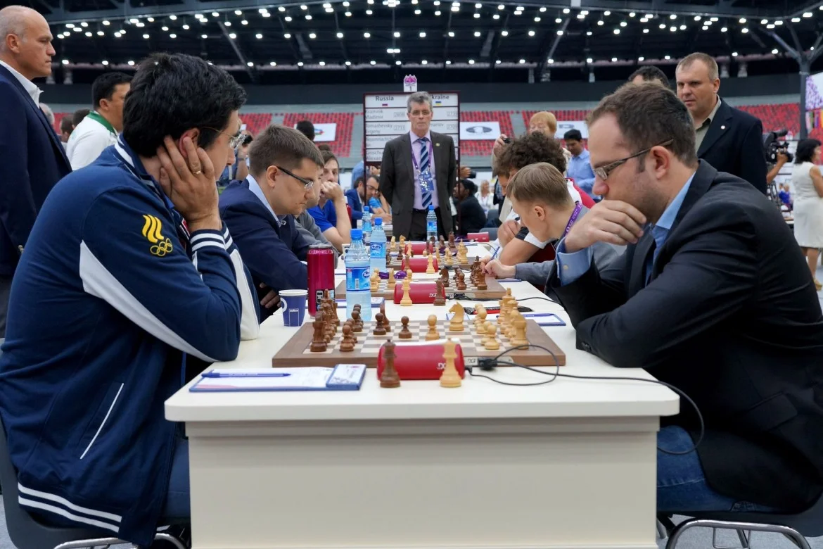 Olympiade échecs 2016 ronde 4 Russie Ukraine