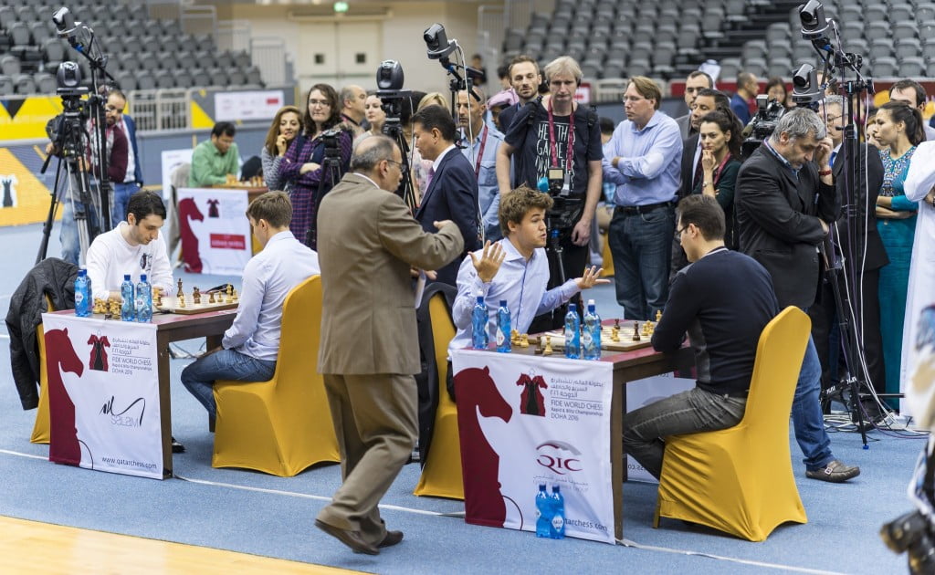 Championnat monde échecs blitz 2016 ronde 21 Magnus Carlsen
