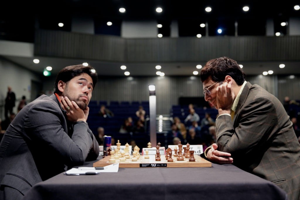 London Chess Classic 2016 ronde 3 Nakamura bat Anand