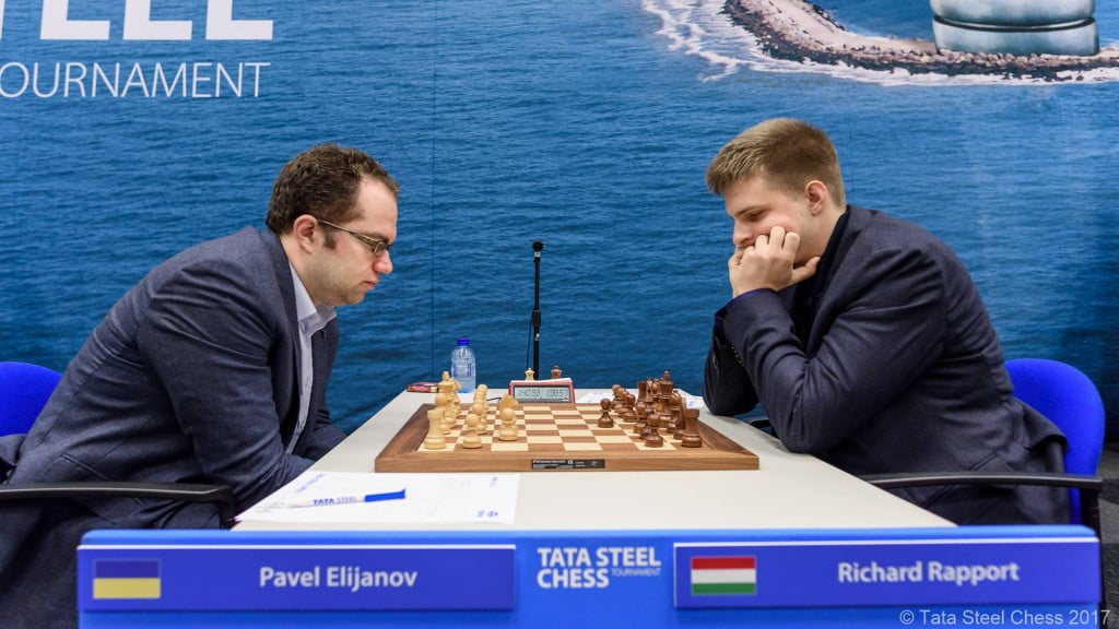 Tata Steel Chess Masters 2017 ronde 1 Pavel Eljanov contre Richard Rapport