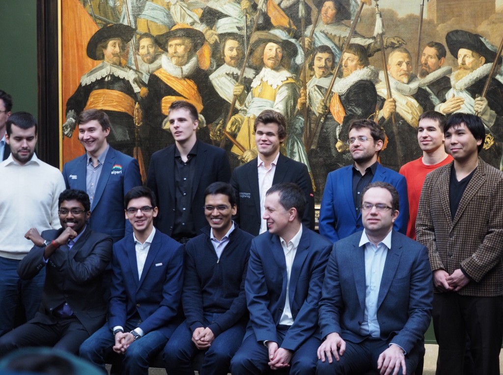 Tata Steel Chess Masters 2017 ronde 10 Joueurs au musée