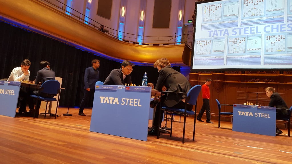 Tata Steel Chess Masters 2017 ronde 10 Vue salle avant parties