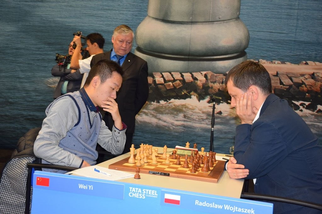 Tata Steel Chess masters 2017 ronde 13 Wei Yi et Anatoly Karpov