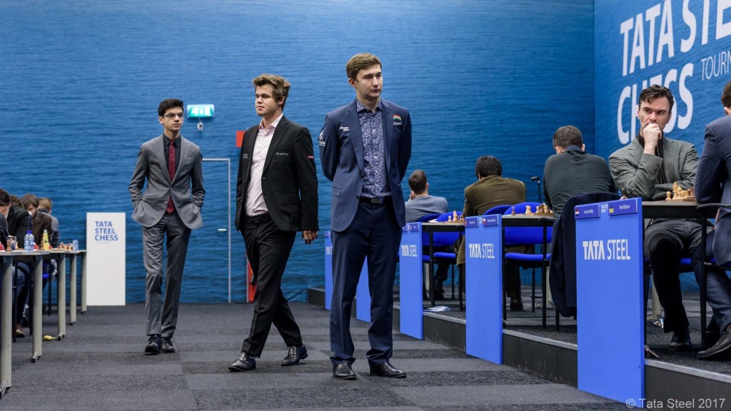 Tata Steel Chess Masters 2017 ronde 2 Karjakin Carlsen Giri