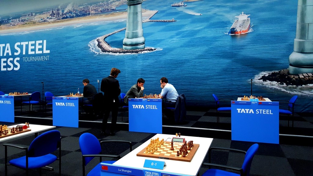 Tata Steel Chess Masters 2017 ronde 2 Pavel Eljanov contre Loek Van Wely