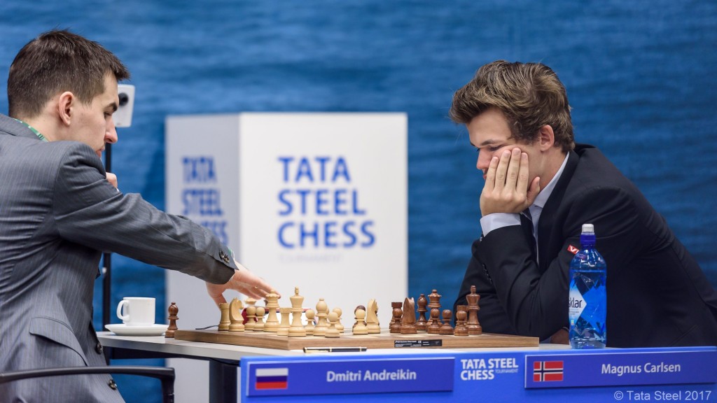 Tata Steel Chess Masters 2017 ronde 3 Dimitri Adreikin Magnus Carlsen