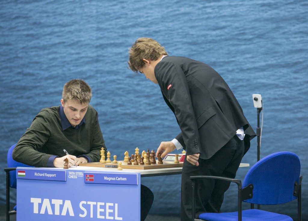 Tata Steel Chess Masters 2017 ronde 8 Richard Rapport - Magnus Carlsen