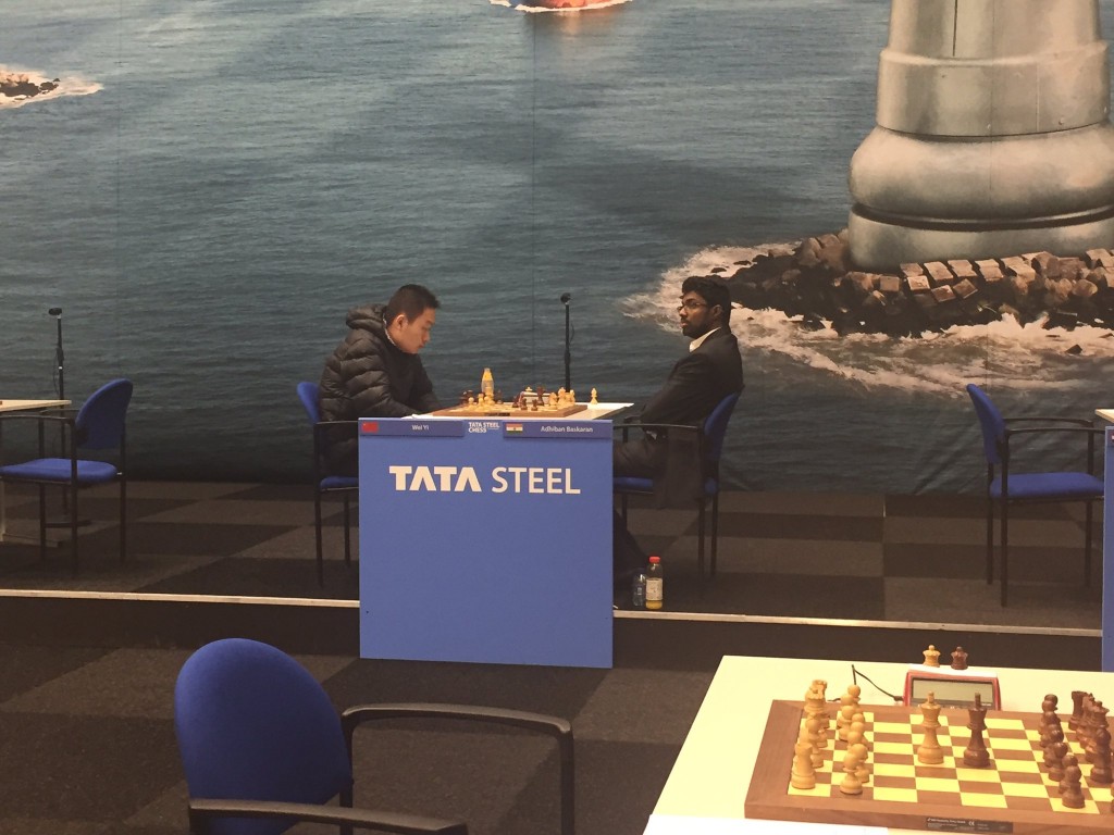 Tata Steel Chess Masters 2017 ronde 9 Wei Yi et Adhiban