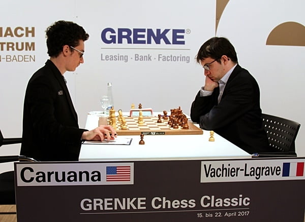 Grenke Chess Classic 2017 Ronde 5 Caruana contre Vachier-Lagrave