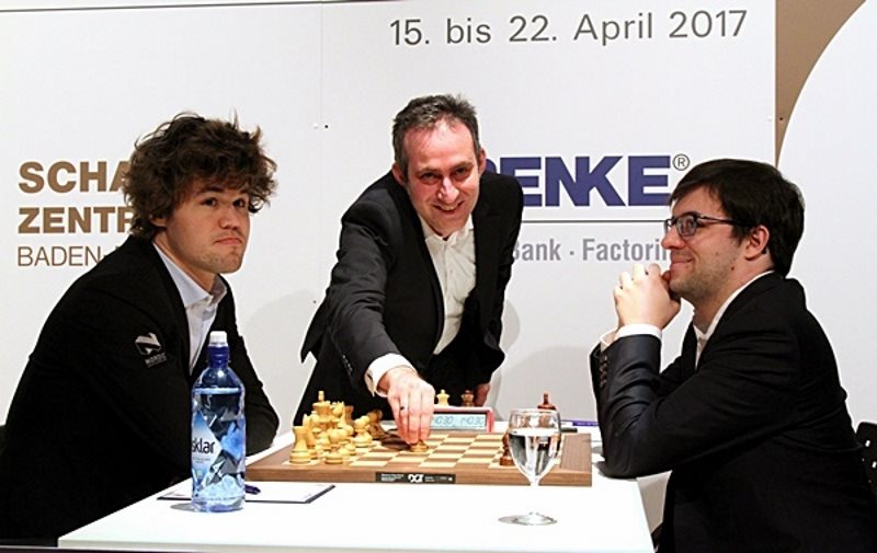 Grenke Chess Classic 2017 ronde 7 Magnus Carlsen et Maxime Vachier-Lagrave