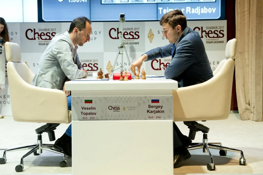 Shamkir Chess 2017 ronde 5 Sergey Karjakin et Veselin Topalov