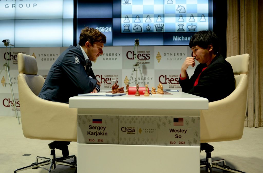Shamkir Chess 2017 ronde 6 Wesley So et Sergey Karjakin