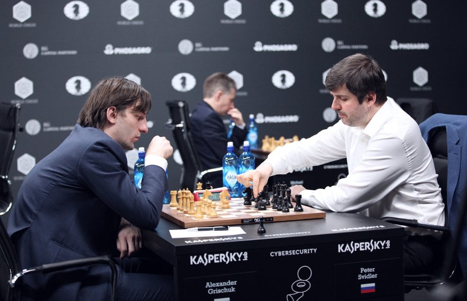 Grand Prix FIDE 2017 Moscou ronde 6 Alexander Grischuk et Peter Svidler