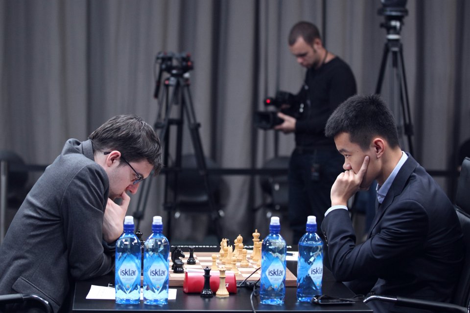Grand Prix FIDE 2017 Moscou ronde 6 Maxime Vachier-Lagrave et Liren Ding