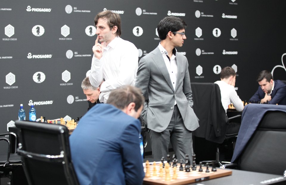 Grand Prix FIDE 2017 Moscou ronde 7 Anish Giri et Alexander Grischuk