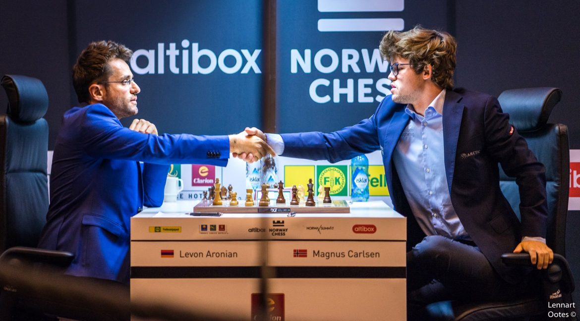 Norway Chess 2017 ronde 4 Levon Aronian et Magnus Carlsen