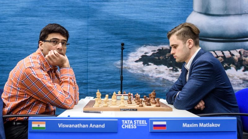 Tata Steel Chess Masters 2018 ronde 1 Anand-Matlakov