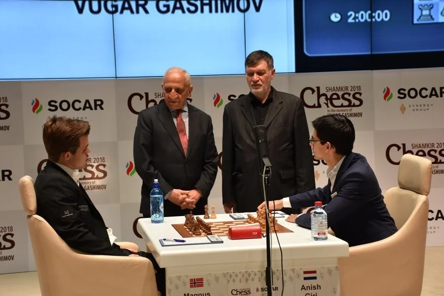 Shamkir Chess 2018 ronde 8 Giri-Carlsen